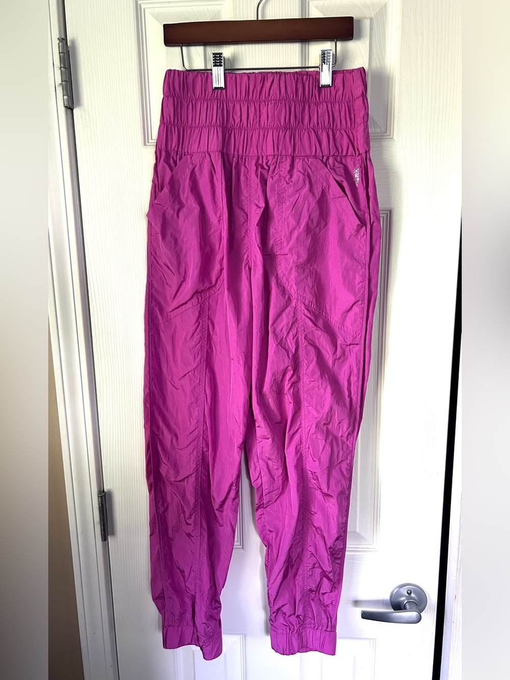 FP Movement Free People High Rise Jogger Pants Magenta Pink XS